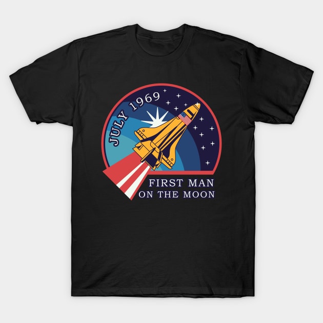 First Man On The Moon 1969-2020 T-Shirt by mckinney